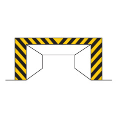 Selbstklebende 3M Reflexfolie in Gelb-Schwarz linksseitig DIN 4844 - Packung 1 m Selbstklebende 3M Reflexfolie in Gelb-Schwarz linksseitig DIN 4844 - Packung 1 m